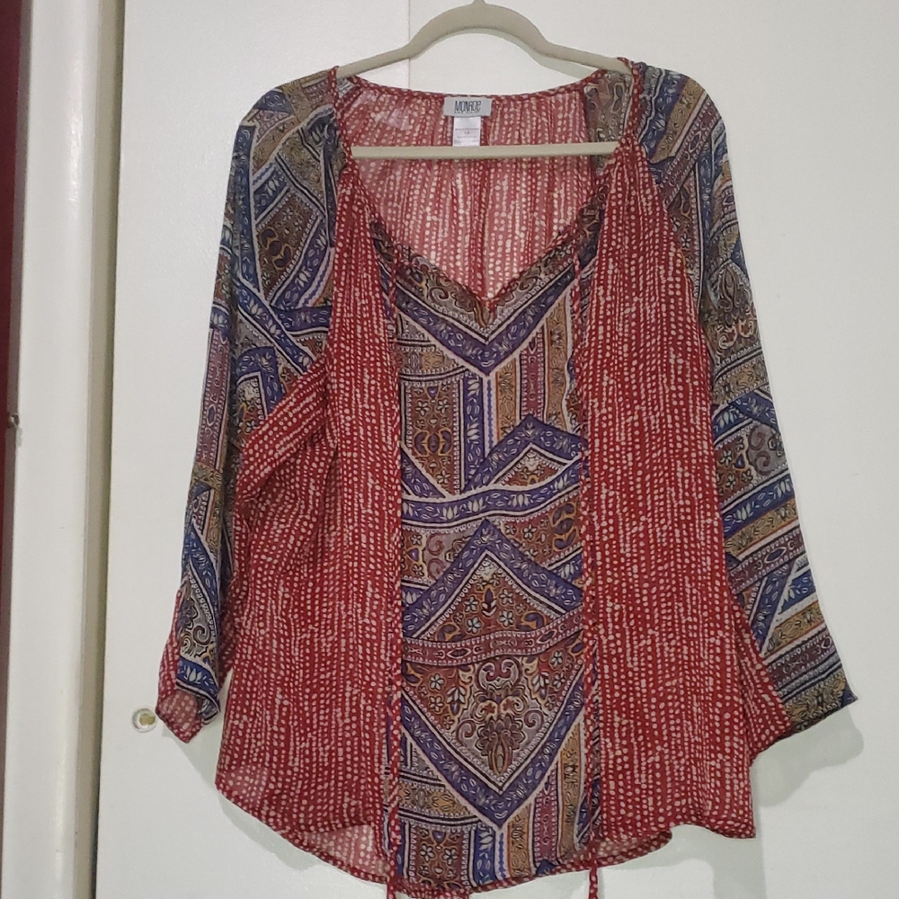 Vince Multicolor Patterned Blouse